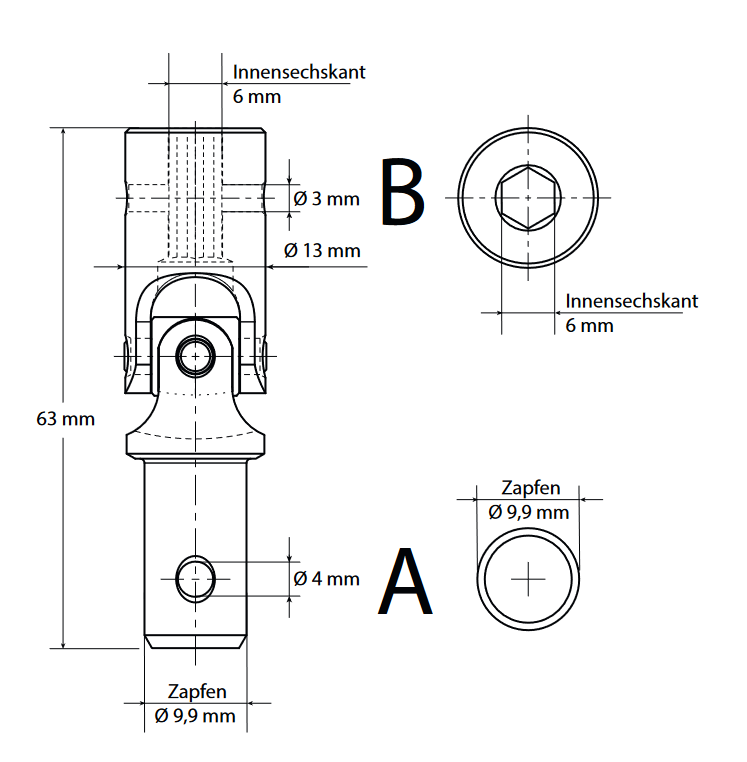 Kreuzgelenk 813F105